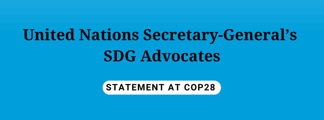 SDG Advocates statement at COP28